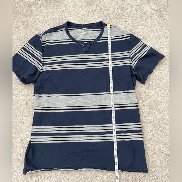 INC International Concepts Men's Shirt Medium Striped Blue - Picture 6 of 7